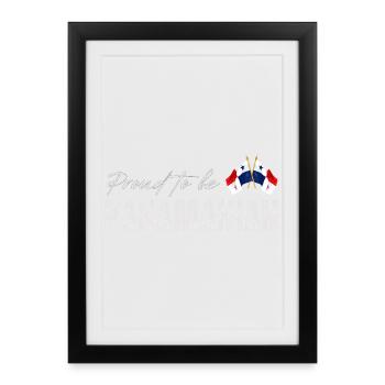 Fier Panaméen, j’aime Panama - Affiche encadrée (27 × 37 cm) - noir - Devant