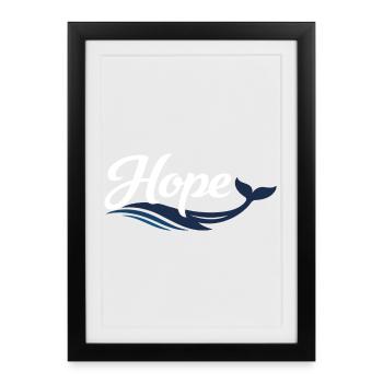 Hope Wal Typography - Framed poster (27 × 37 cm) - black - Front