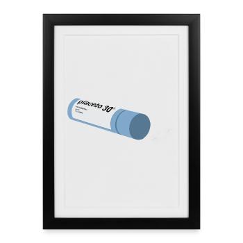 Placebopathie - Affiche encadrée (27 × 37 cm) - noir - Devant