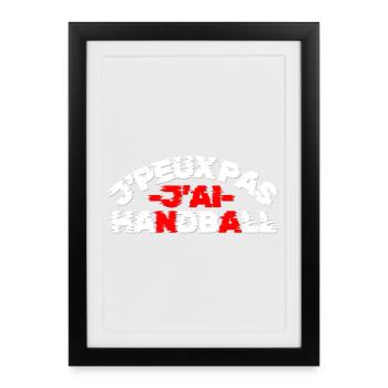 I Can't I Have Handball | Handball T-Shirt Hum - Framed poster (27 × 37 cm) - black - Front