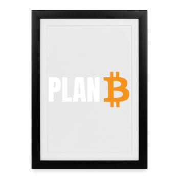 Plan Bitcoin - Framed poster (27 × 37 cm) - black - Front