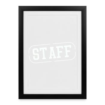Staff Stamp Vintage Imprint - Framed poster (27 × 37 cm) - black - Front
