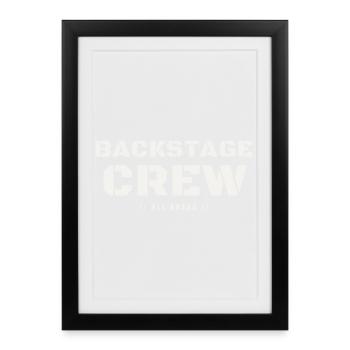 Backstage Crew All Areas Concert Team Staff Event - Framed poster (27 × 37 cm) - black - Front