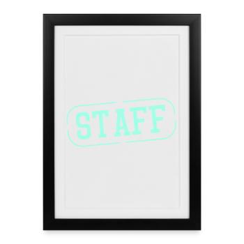 Staff Stamp Graphic - Framed poster (27 × 37 cm) - black - Front
