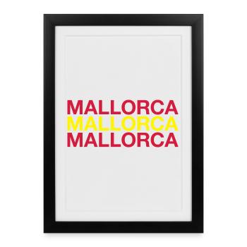 MALLORCA Spain España Spain Spanish Flag - Framed poster (27 × 37 cm) - black - Front