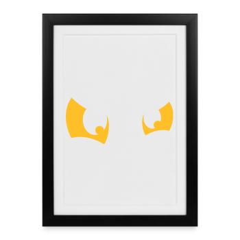 Deux yeux brillants - Affiche encadrée (27 × 37 cm) - noir - Devant
