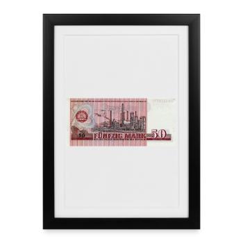 50 marks de la RDA - Affiche encadrée (27 × 37 cm) - noir - Devant