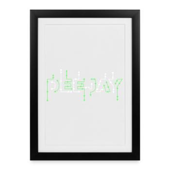 DEEJAY ARROWS WHITE - Framed poster (27 × 37 cm) - black - Front
