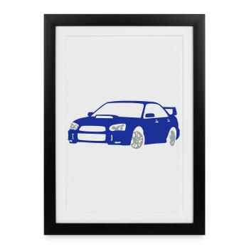 voiture de sport - Affiche encadrée (27 × 37 cm) - noir - Devant