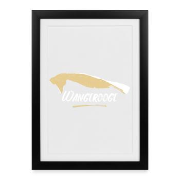 Wangerooge | Vintage Map Retro - Framed poster (27 × 37 cm) - black - Front