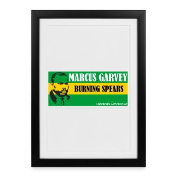 Garvey Burning Spear T-Shirt - Framed poster (27 × 37 cm) - black - Front