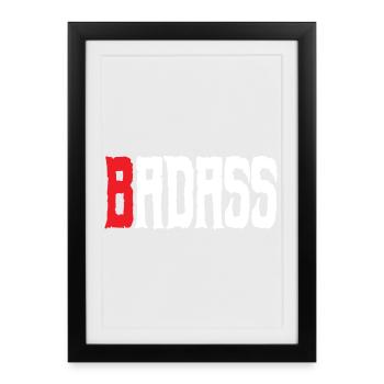 Badass combattant dur homme mma combattant - Affiche encadrée (27 × 37 cm) - noir - Devant