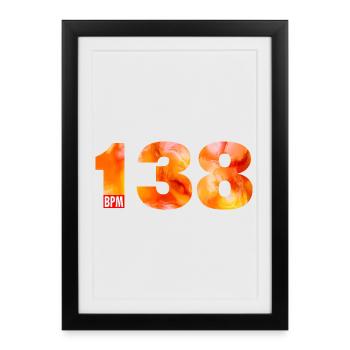 138 BPM - Pure Uplifting Energy - Gerahmtes Poster (27 × 37 cm) - Schwarz - Vorne