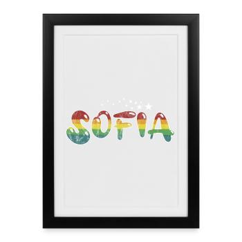 First name Sofia Maiden name Gift - Framed poster (27 × 37 cm) - black - Front