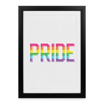 Mois de la fierté LGBT - Fierté! - Affiche encadrée (27 × 37 cm) - noir - Devant