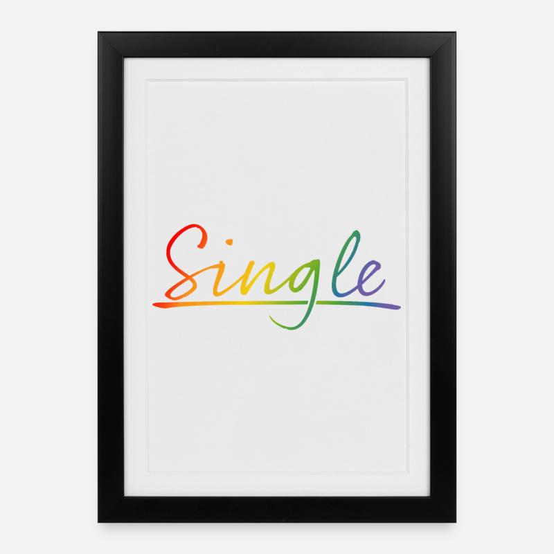 Chemise Pride Single - Affiche encadrée (27 × 37 cm) - noir