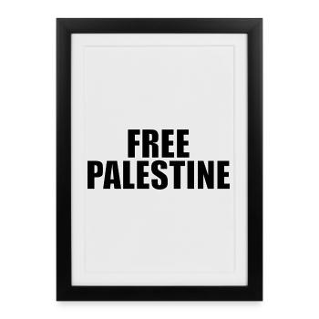 Free Palestine - Framed poster (27 × 37 cm) - black - Front