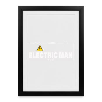 ELECTRIC MAN - Framed poster (27 × 37 cm) - black - Front
