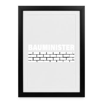 BAUMINISTER - Gerahmtes Poster (27 × 37 cm) - Schwarz - Vorne