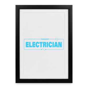 ELECTRICIAN - Framed poster (27 × 37 cm) - black - Front