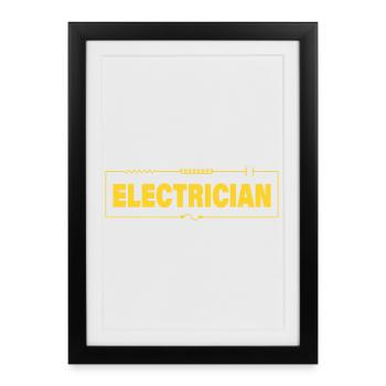 ELECTRICIAN - Framed poster (27 × 37 cm) - black - Front