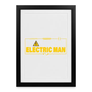 ELECTRIC MAN - Framed poster (27 × 37 cm) - black - Front