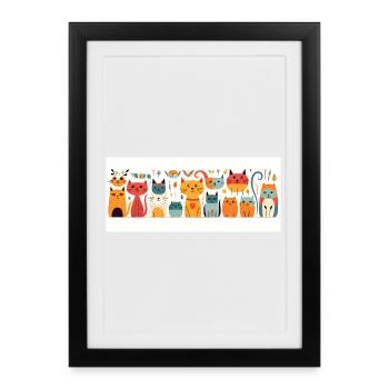 Original Cats - Framed poster (27 × 37 cm) - black - Front