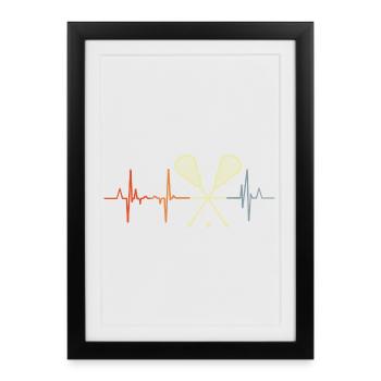 Lacrosse palpitations - Framed poster (27 × 37 cm) - black - Front