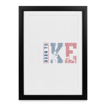 Typographie du cadre en corde tricolore - Affiche encadrée (27 × 37 cm) - noir - Devant