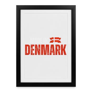 Made in Denmark, Danish pride - Framed poster (27 × 37 cm) - black - Front