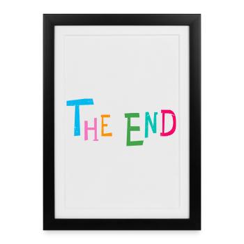 La fin : une typographie ludique multicolore - Affiche encadrée (27 × 37 cm) - noir - Devant