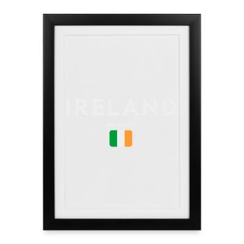 Flag of Ireland, Irish Pride - Framed poster (27 × 37 cm) - black - Front