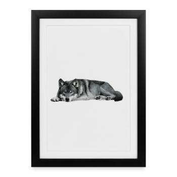 wolf - Framed poster (27 × 37 cm) - black - Front