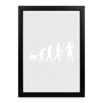 Évolution de la crème glacée - Affiche encadrée (27 × 37 cm) - noir - Devant