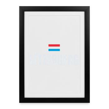 Flag of Luxembourg, Luxembourg patriot - Framed poster (27 × 37 cm) - black - Front