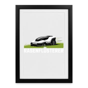 Lawn Whisperer Garden Lawn Mower Lawn Whisperer - Framed poster (27 × 37 cm) - black - Front
