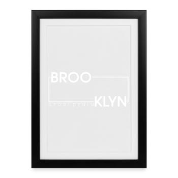 Design élégant Brooklyn Sporttrend - Affiche encadrée (27 × 37 cm) - noir - Devant