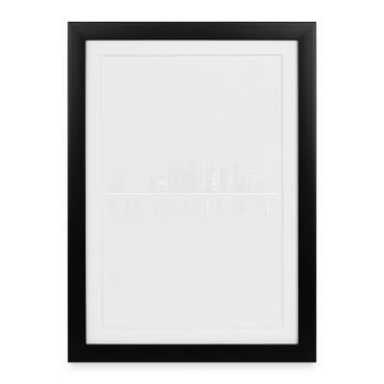 Ligne de Francfort, Francfort, Allemagne - Affiche encadrée (27 × 37 cm) - noir - Devant