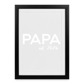 Dad 2026 Dad since 2026 Retro Dad 2026 - Framed poster (27 × 37 cm) - black - Front