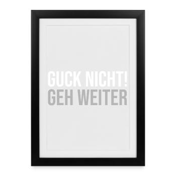 Don't look, go on - Framed poster (27 × 37 cm) - black - Front