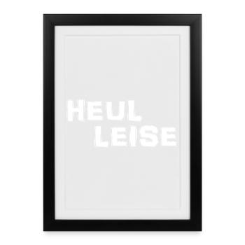 hurler doucement - Affiche encadrée (27 × 37 cm) - noir - Devant