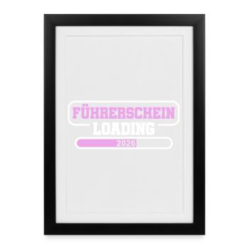 Test de conduire 2026 Test de permis de conduire - Affiche encadrée (27 × 37 cm) - noir - Devant