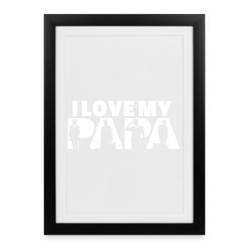 Pilot Airplane Evolution Flight Papa Pilot Dad - Framed poster (27 × 37 cm) - black - Front