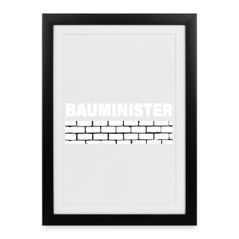 BAUMINISTER - Gerahmtes Poster (27 × 37 cm) - Schwarz - Vorne