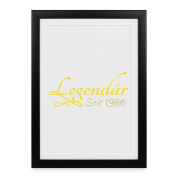 Born in 1986 - Framed poster (27 × 37 cm) - black - Front