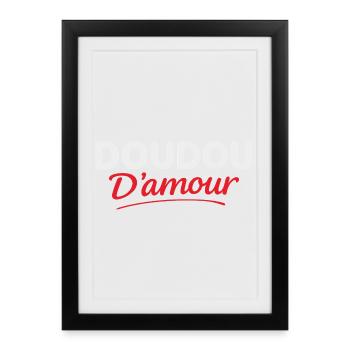 Love cuddly toy affectionate message gift idea blow - Framed poster (27 × 37 cm) - black - Front