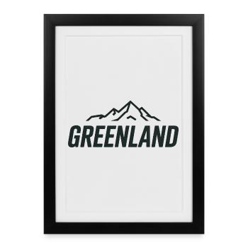 Insigne du Groenland - Groenland / Grønland - Affiche encadrée (27 × 37 cm) - noir - Devant