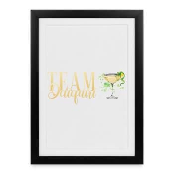 Équipe de cocktails de soirée de jeune fille Daiquiri - Affiche encadrée (27 × 37 cm) - noir - Devant