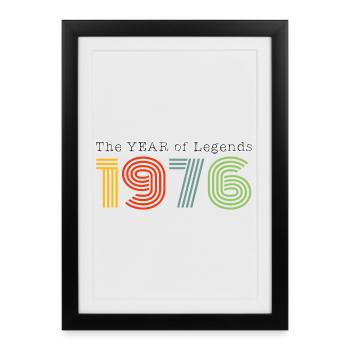 Millésime 1976 - Affiche encadrée (27 × 37 cm) - noir - Devant