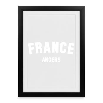 Angers, France, France - Framed poster (27 × 37 cm) - black - Front